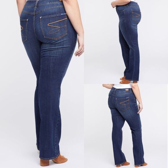 💇♀️Seven7 Blue Dark Wash Bootcut Jeans Size 18 - Picture 13 of 13